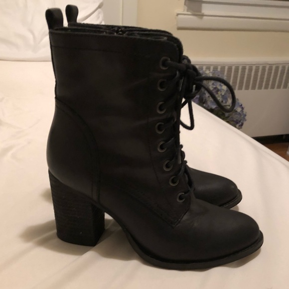 steve madden combat boots heels